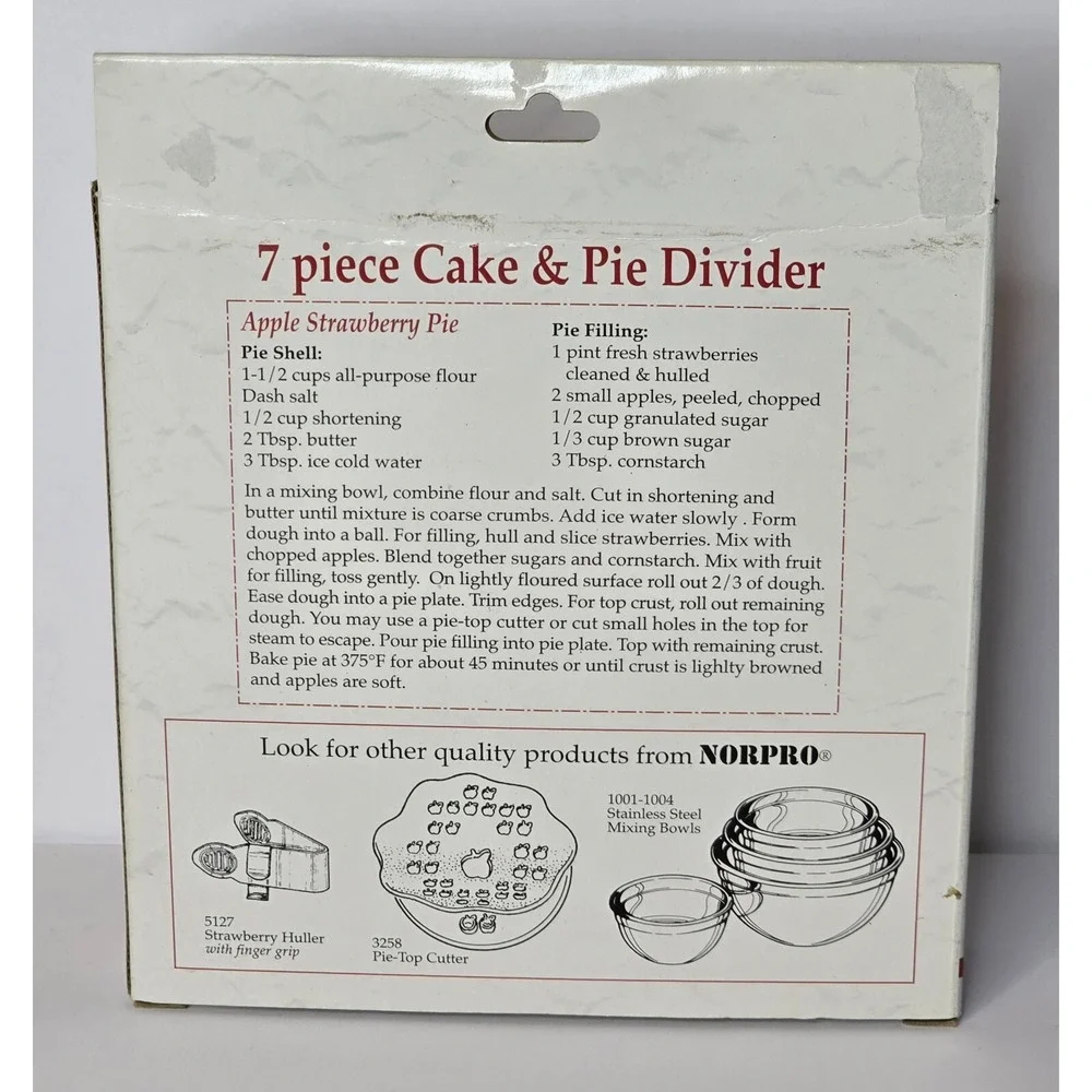 NORPRO 7 PIECE CAKE AND PIE DIVIDER‎ ITEM #3264 NEW IN BOX